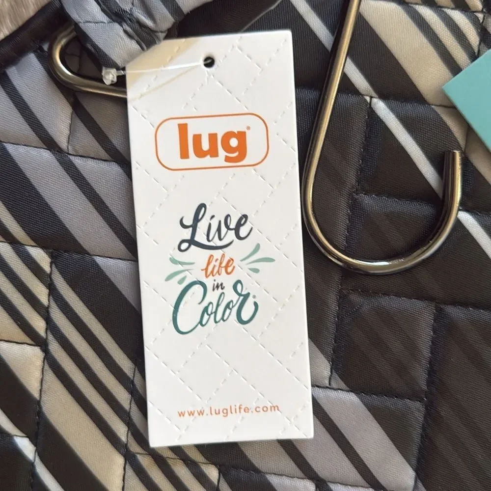 New With Tags Lug Hitch Convertible Hanging Organizer in Love Stripe Black